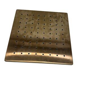 Delta Brushed Gold Square Rainfall Shower Head 12 Inch 1.75 GPM Champagne Bronze